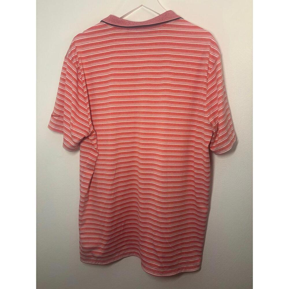Nike Dri-Fit Red & White Stripe Polo Golf Shirt Size XL - Picture 2 of 6